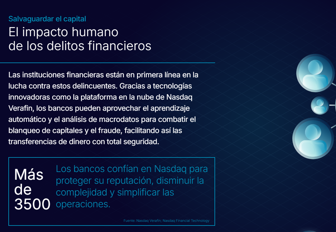 Salvaguardar el capital Las instituciones financieras están en primera línea en la lucha contra estos delincuentes. Gracias a tecnologías innovadoras.